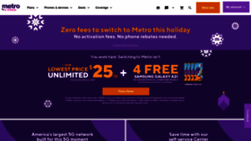 What Metrobyt-mobile.com website looked like in 2020 (3 years ago)