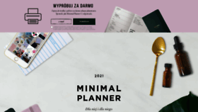 What Minimalplanner.pl website looked like in 2020 (3 years ago)