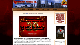What Maximumresearch.com website looked like in 2020 (3 years ago)
