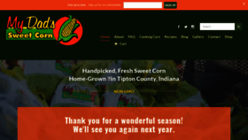 What Mydadssweetcorn.com website looked like in 2020 (3 years ago)