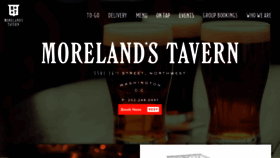 What Morelandstavern.com website looked like in 2020 (3 years ago)