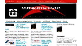 What Makemoneywithkari.com website looked like in 2020 (3 years ago)