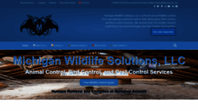 What Michiganwildlifesolutions.com website looked like in 2020 (3 years ago)