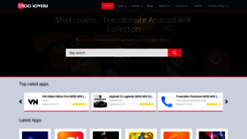 What Modlovers.com website looked like in 2020 (3 years ago)