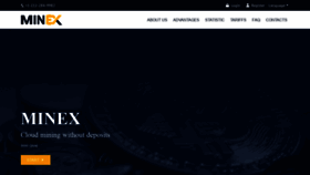 What Minex.world website looked like in 2020 (3 years ago)