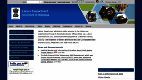 What Meglabour.gov.in website looked like in 2020 (3 years ago)