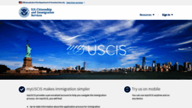What My.uscis.gov website looked like in 2020 (3 years ago)