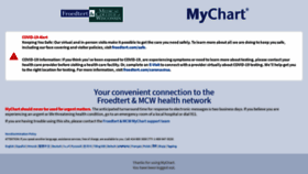 What Mychartlink.com website looked like in 2020 (3 years ago)