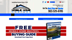 What Mobilehomemasters.com website looked like in 2020 (3 years ago)