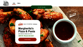 What Margheritaspizzamenu.com website looked like in 2020 (3 years ago)