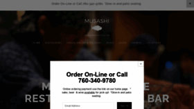 What Musashipalmdesert.com website looked like in 2020 (3 years ago)
