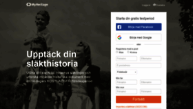 What Myheritage.se website looked like in 2020 (3 years ago)