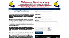 What Mcnamaratennis.com website looked like in 2020 (3 years ago)
