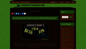 What Minecraftpe-mods.com website looked like in 2021 (3 years ago)