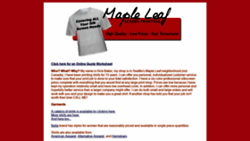 What Mapleleafscreenprinting.com website looked like in 2021 (4 years ago)