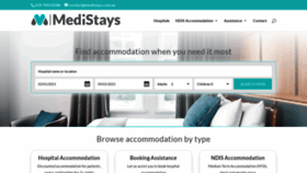 What Medistays.com.au website looked like in 2021 (3 years ago)