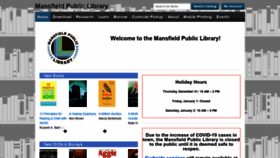 What Mansfieldpubliclibraryct.org website looked like in 2021 (3 years ago)