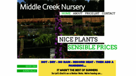 What Middlecreeknursery.com website looked like in 2021 (3 years ago)