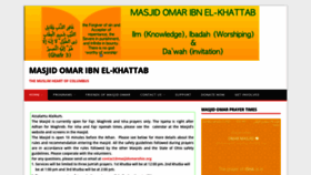 What Masjidomarohio.org website looked like in 2021 (3 years ago)