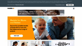 What Medela.com website looked like in 2021 (3 years ago)