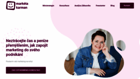 What Marketakarman.cz website looked like in 2021 (3 years ago)