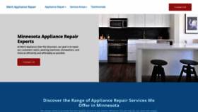 What Meritappliancerepair.com website looked like in 2021 (4 years ago)