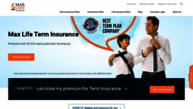 What Maxlifeinsurance.com website looked like in 2021 (3 years ago)