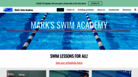 What Marksswimacademy.com website looked like in 2021 (3 years ago)