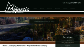 What Majesticlandscapecompany.com website looked like in 2021 (3 years ago)
