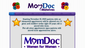 What Momdocmidwives.com website looked like in 2021 (3 years ago)