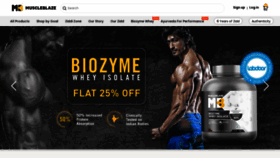What Muscleblaze.com website looked like in 2021 (3 years ago)