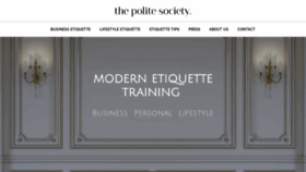 What Modernetiquette.com website looked like in 2021 (3 years ago)