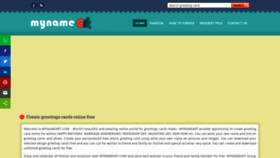What Mynameart.com website looked like in 2021 (3 years ago)