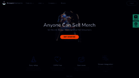 What Merch.streamelements.com website looked like in 2021 (3 years ago)