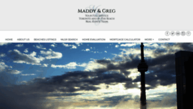 What Maddyandgreg.com website looked like in 2021 (3 years ago)