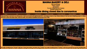 What Mannabakerydeli.com website looked like in 2021 (3 years ago)