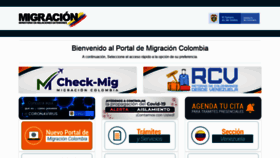 What Migracioncolombia.gov.co website looked like in 2021 (3 years ago)