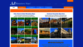 What Monasterystays.com website looked like in 2021 (3 years ago)