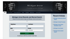 What Michiganarrests.org website looked like in 2021 (3 years ago)