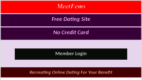 What Meetfems.com website looked like in 2021 (3 years ago)