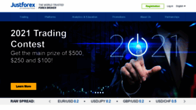 What Myjustforex.com website looked like in 2021 (3 years ago)