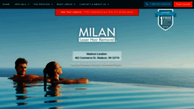 What Milanlasermadison.com website looked like in 2021 (3 years ago)