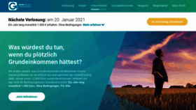 What Mein-grundeinkommen.de website looked like in 2021 (3 years ago)