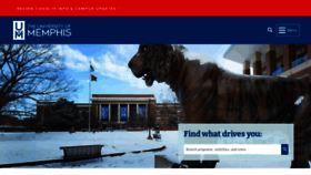 What Memphis.edu website looked like in 2021 (3 years ago)