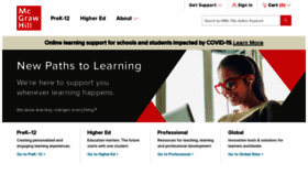 What Mheducation.com website looked like in 2021 (3 years ago)