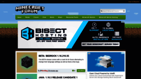 What Minecraftforum.net website looked like in 2021 (3 years ago)