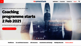 What Momentum.co.za website looked like in 2021 (3 years ago)