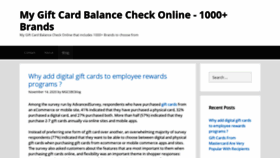 What Mygiftcardsitebalancecheck.com website looked like in 2021 (3 years ago)