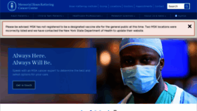 What Mskcc.org website looked like in 2021 (3 years ago)
