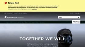 What Msu.edu website looked like in 2021 (5 years ago)